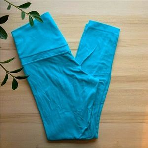 Lululemon Original Align Leggings 6 yoga nulu 25" Peacock Blue Teal Double Seam